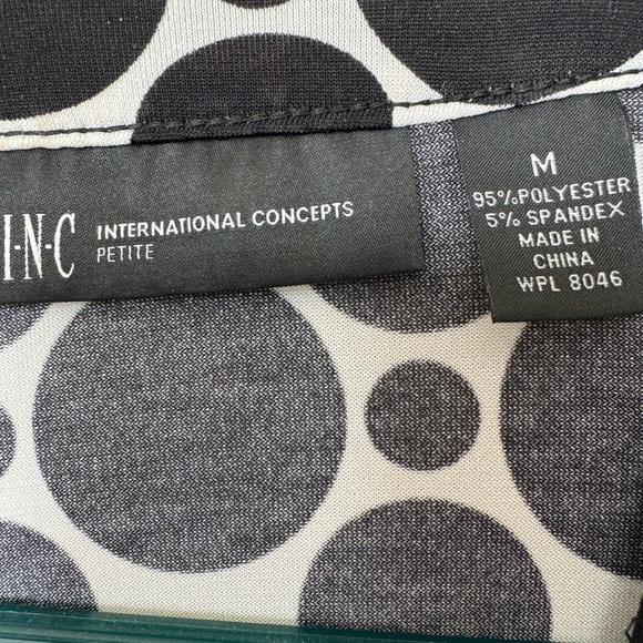 Black and White Polka Dot Wrap Dress - Picture 2 of 2